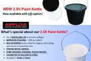 NEW 2.5lt Paint Kettle. Now Available with lid option.
